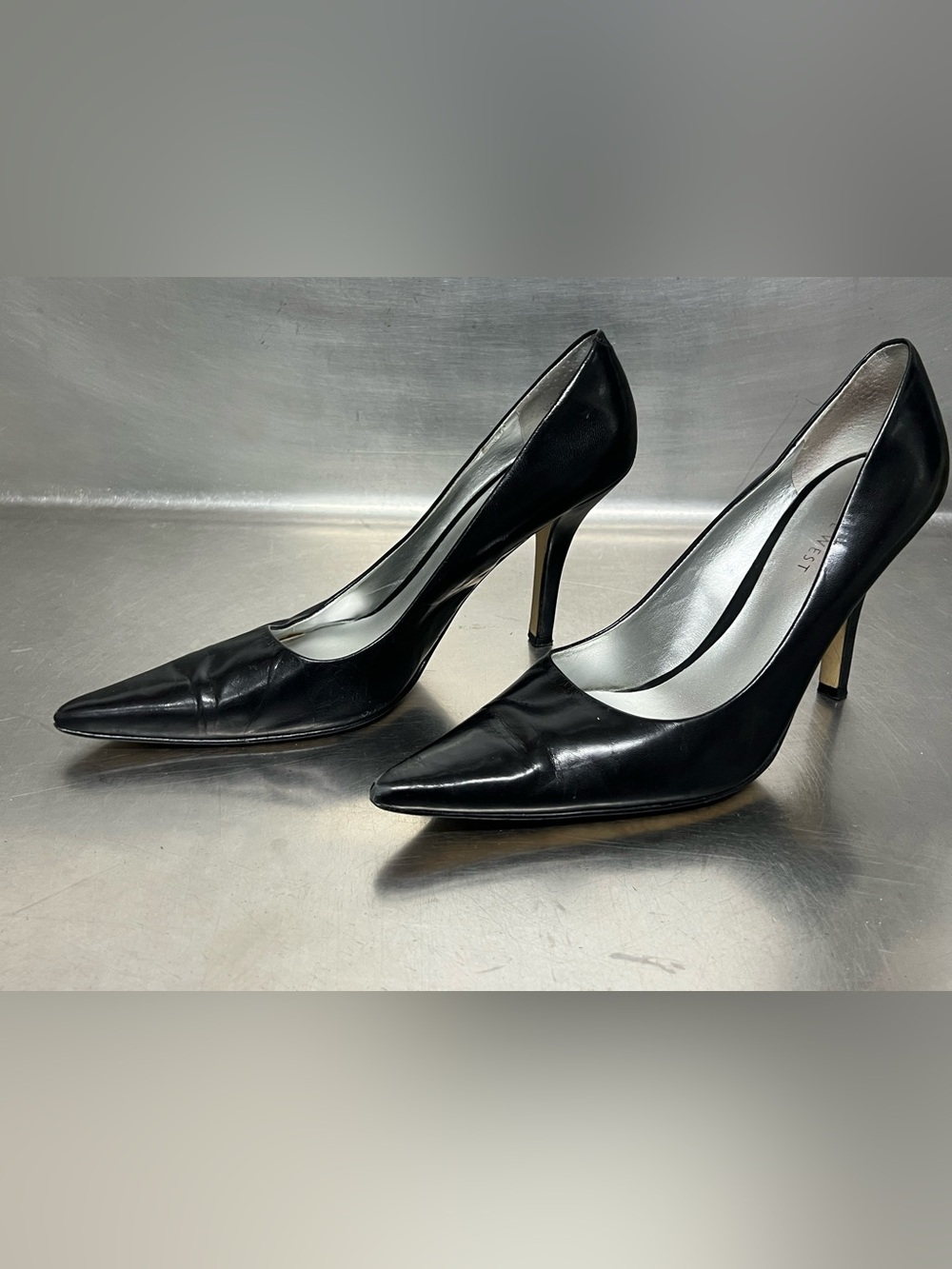 Nine West Fredao Black Leather Women’s Size 8 1/2 M - GUC